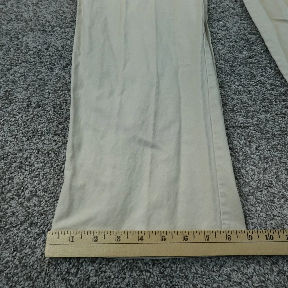 Tommy Bahama Pants Mens 38X32 Beige Tan Silk Chino Trouser Flat Front Straight